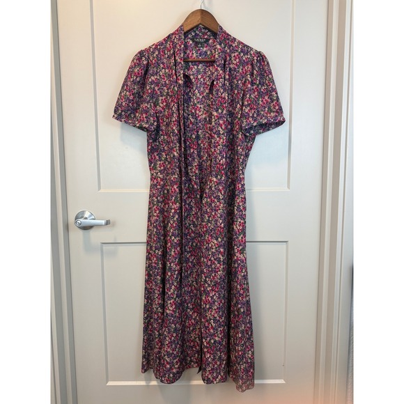 Lauren Ralph Lauren Curve Zachari Midi Shirt Dress Size 8 - Picture 2 of 11